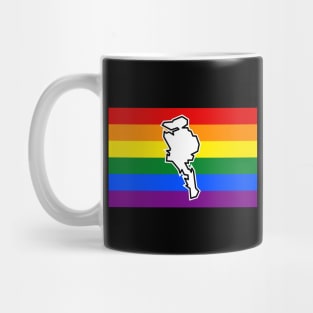 Quadra Island BC - Rainbow Pride Flag - LGBTQ - Quadra Island Mug